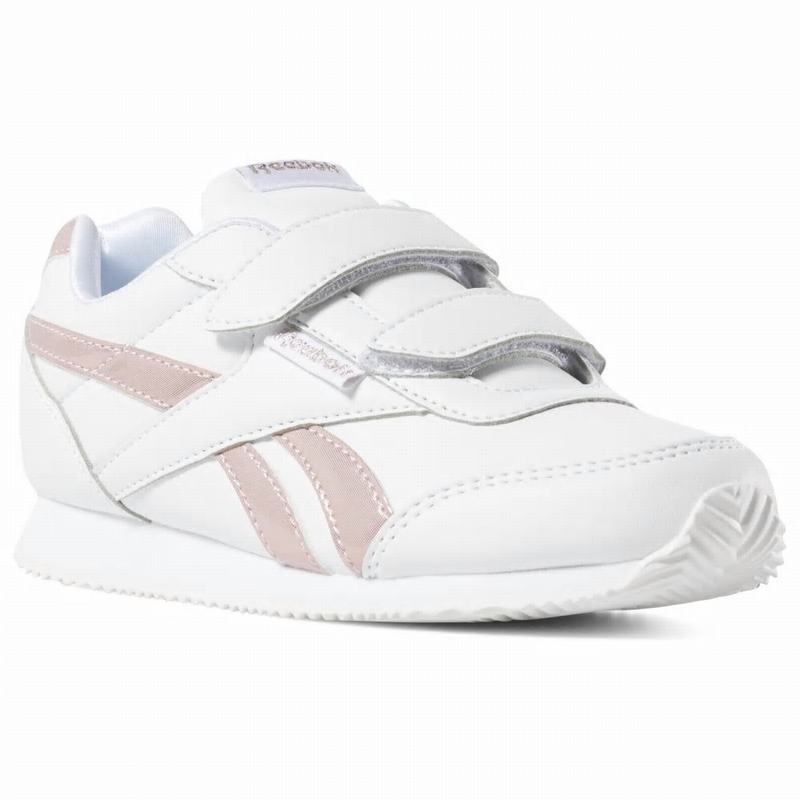 Reebok Royal Classic Jog 2 Tenisky Dievcenske - Biele/Ruzove UW8685CN